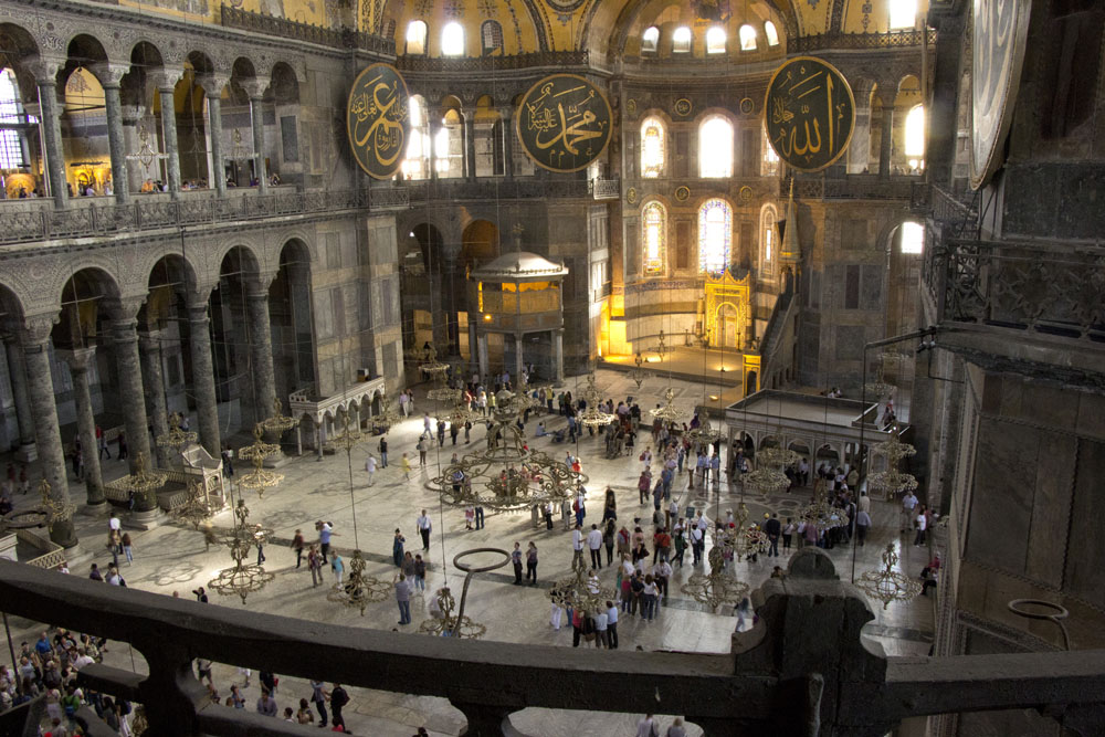 Looking down on Aya Sofya, Istanbul