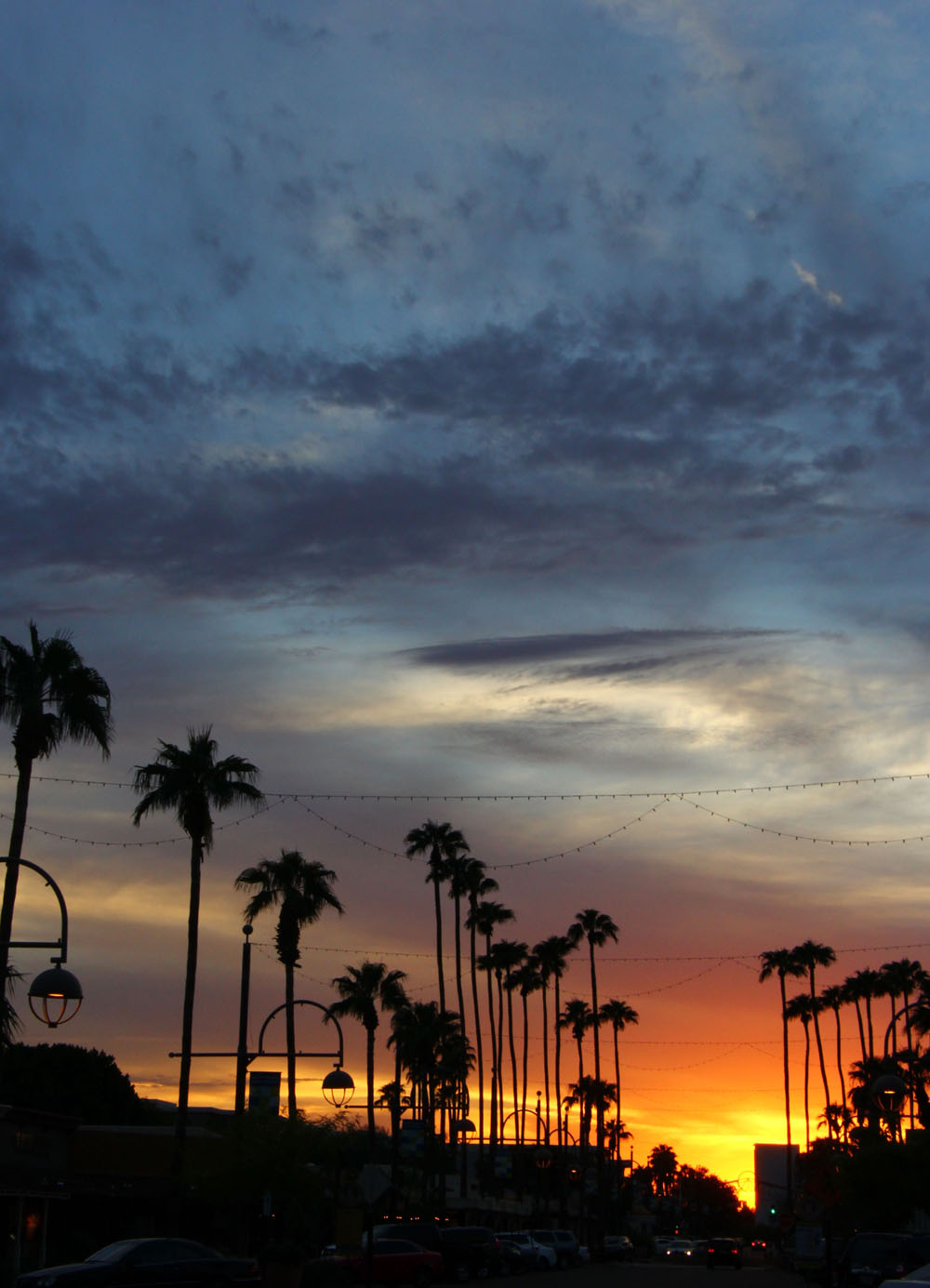 Sunset in old town Scottsdale