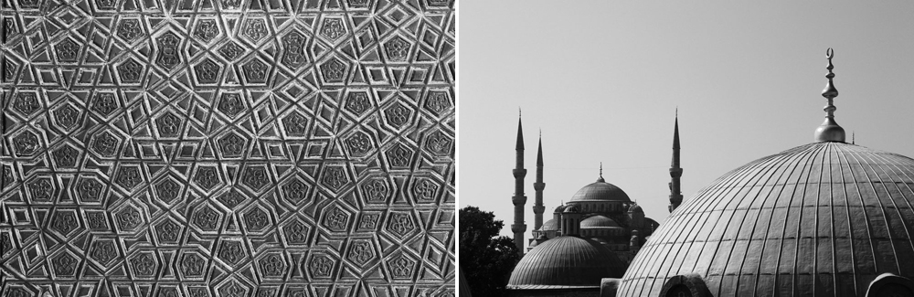 The Blue Mosque in black and white, Istanbul