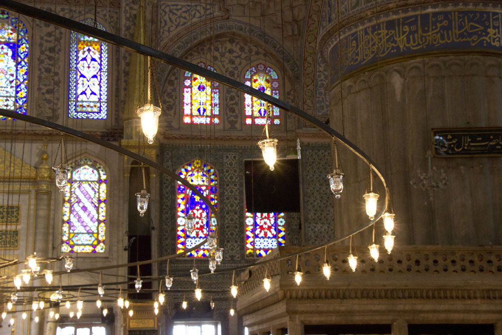 Blue Mosque chandelier, Istanbul