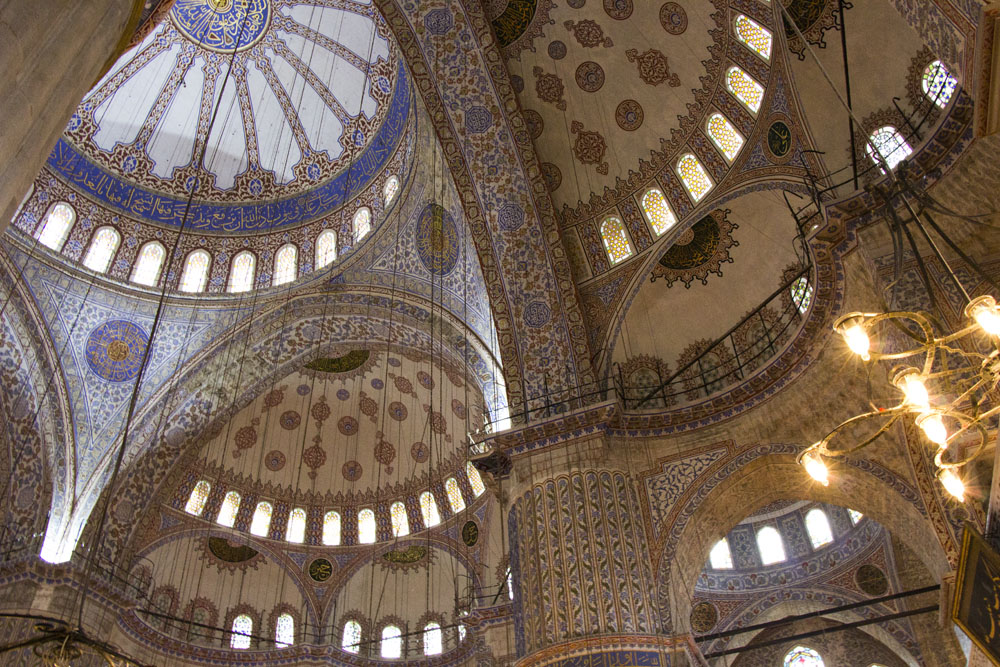 Domes in the Blue Mosque, Istanbul