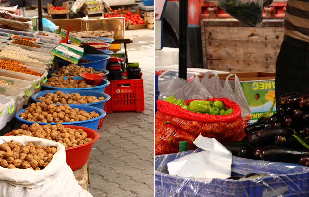 Nuts and peppers at the Goreme market