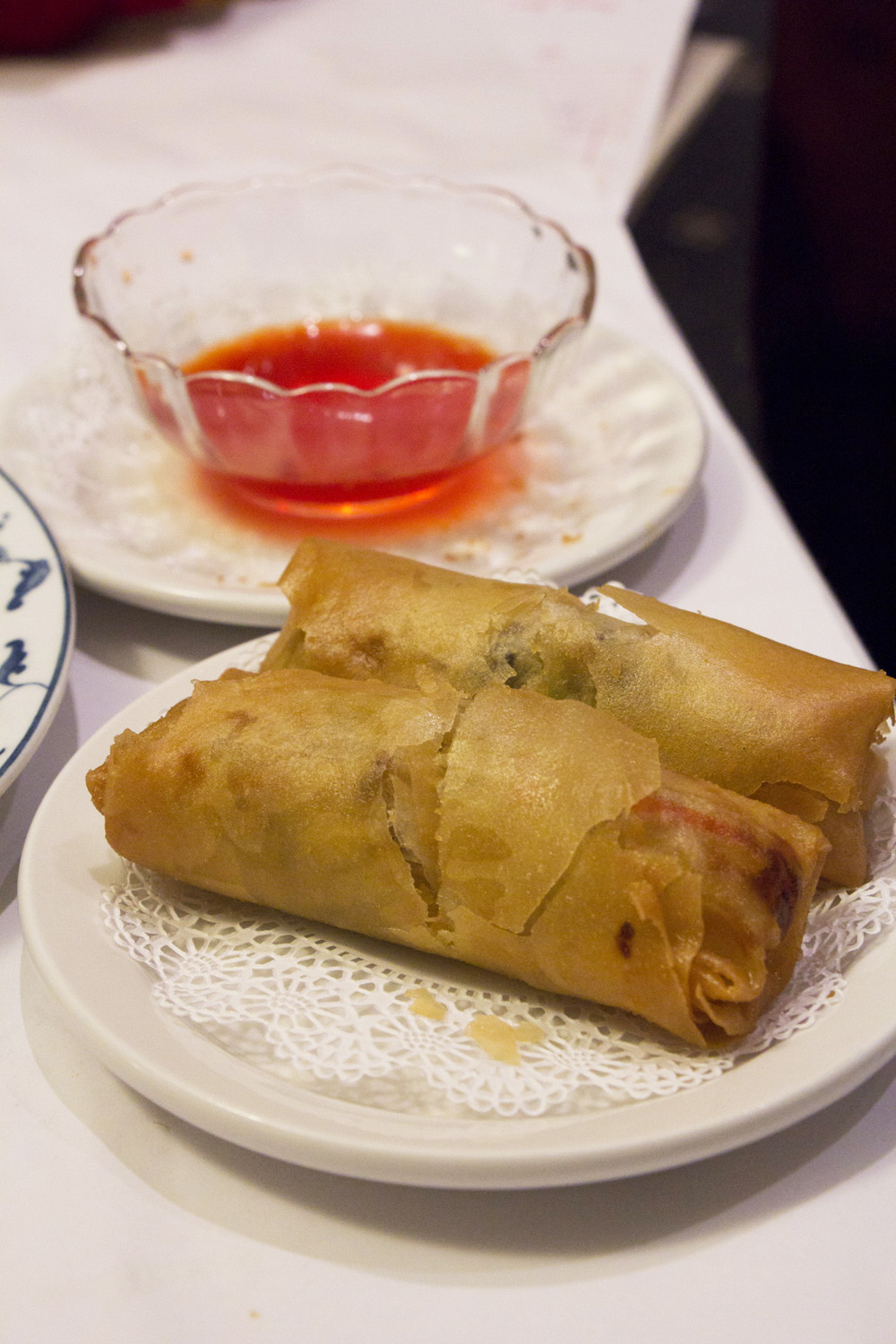 Spring roll with dipping sauce - Yank Sing | San Francisco