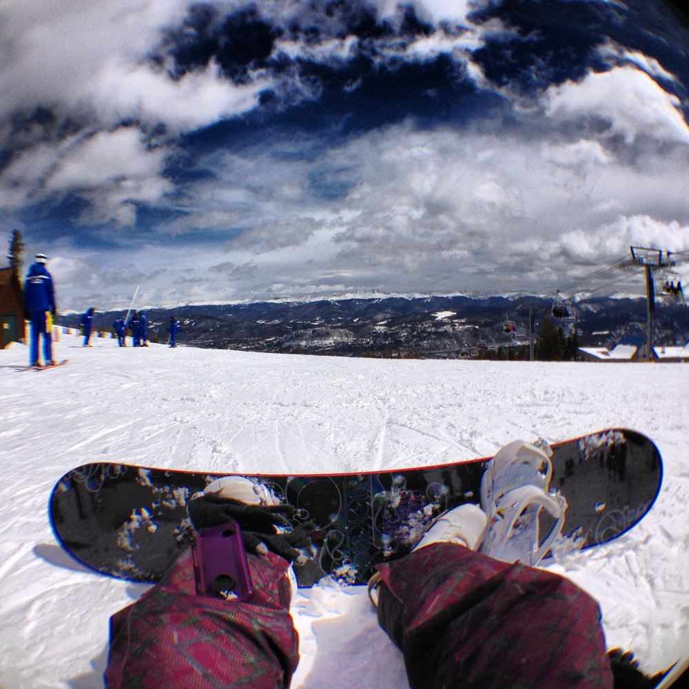 Fisheye snowboard | Breckenridge, Colorado
