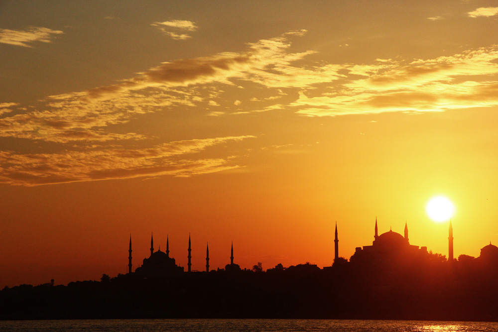 Vivid sunset over minarets | Istanbul, Turkey