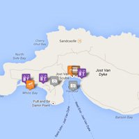 Jost Van Dyke, British Virgin Islands, Interactive Guide Map - Photo
