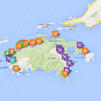 St John, USVI, Interactive Guide Map - Photo