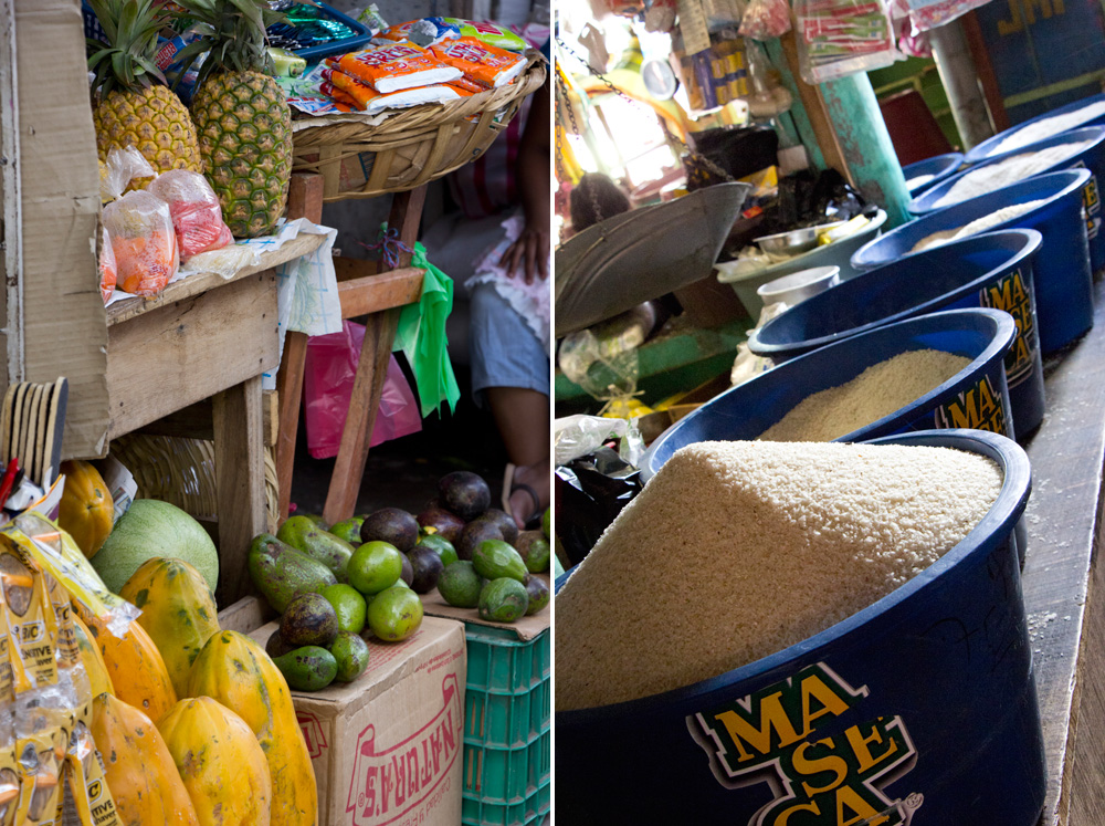 Tropical fruit and rice buckets at the Central Market | Granada, Nicaragua
