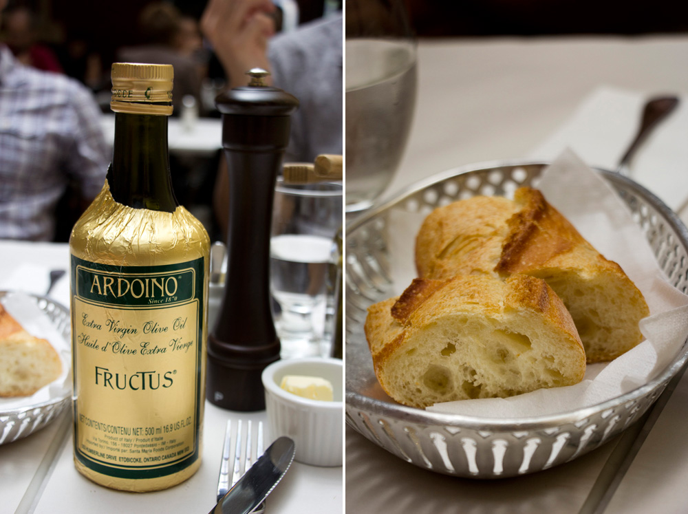 Bread and olive oil at L'Express | Montreal, Canada