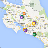 Costa Rica Interactive Guide Map - Photo