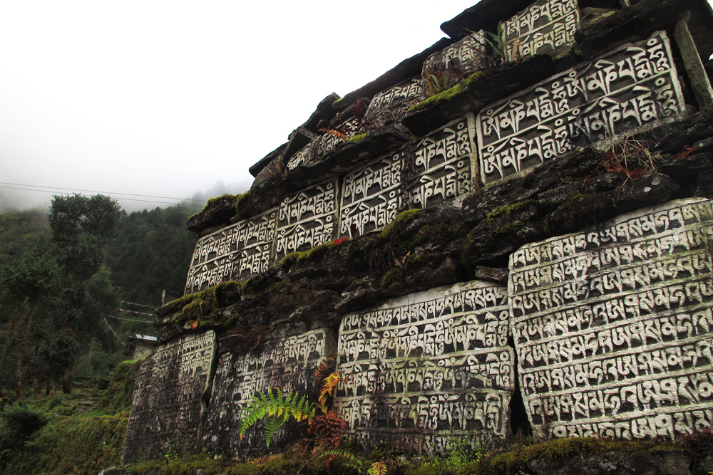 Tibetan carvings in the Himalayas | Nepal