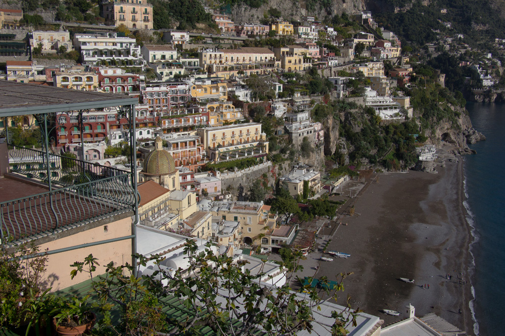 Over looking the beach in Positano | Amalfi Coast, Italy