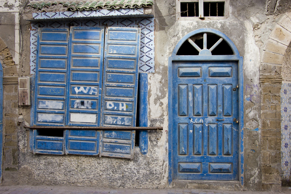 Blue doorway and shutters | Essaouira, Morocco