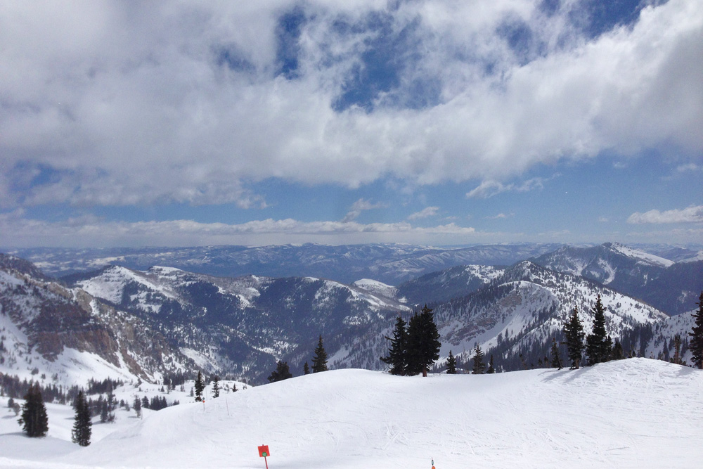 Looking south in the Wasatch Mountains from Mineral Basin | Snowbird, Utah