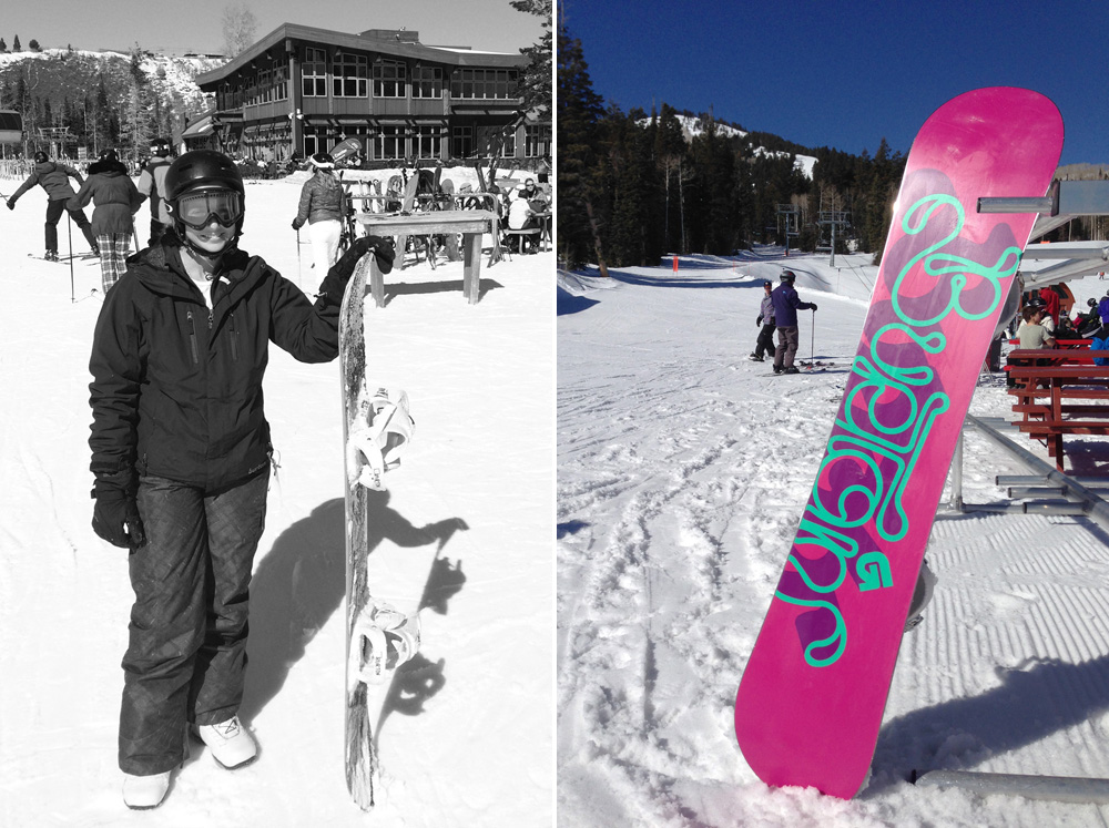 Me and my pretty Burton Feelgood snowboard | The Canyons, Utah