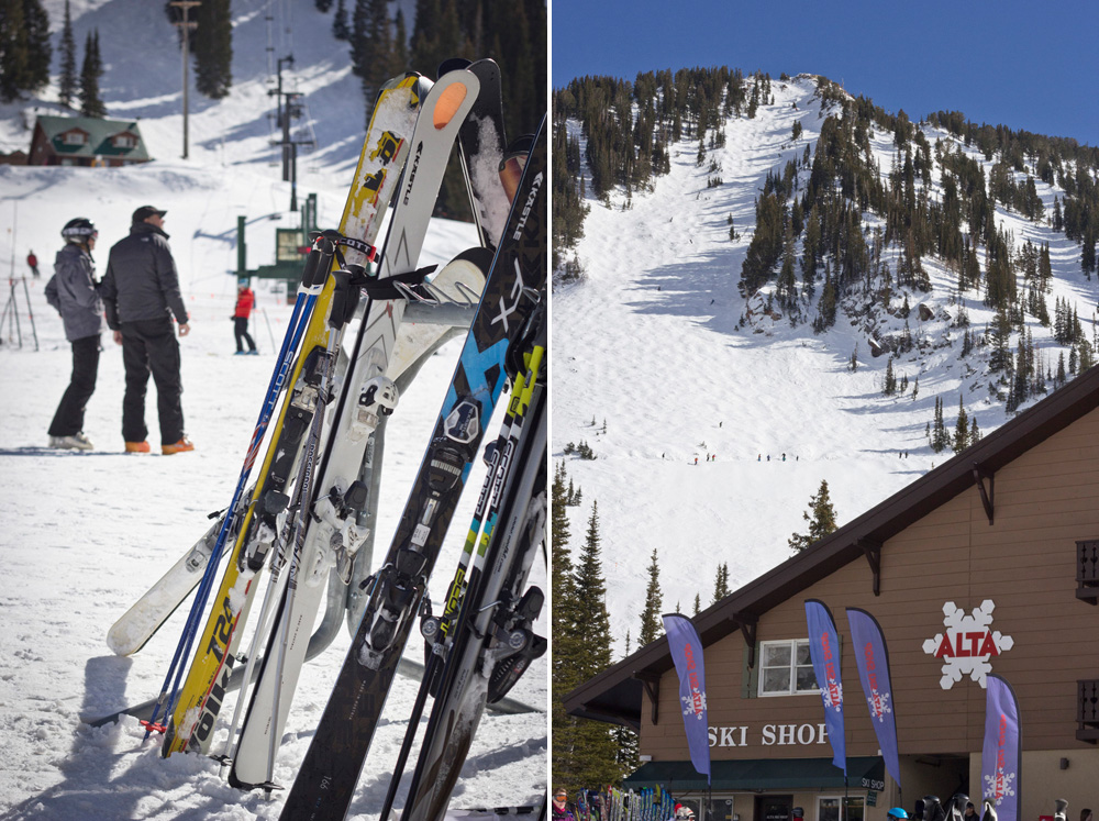 Skis and the ski shop at Alta Ski Area | Utah