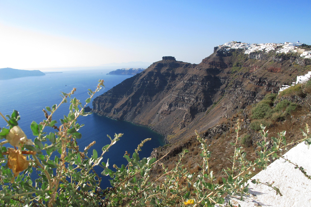 Oia from the caldera rim hike | Santorini, Greece