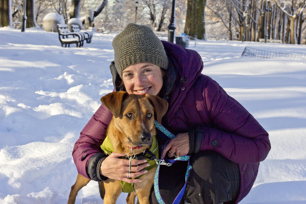 Annie and Bodie in the snow