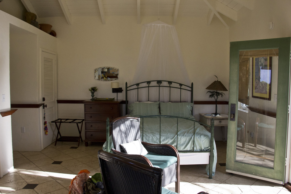 Bedroom area of the Chocolate Hole cottage | St John, USVI