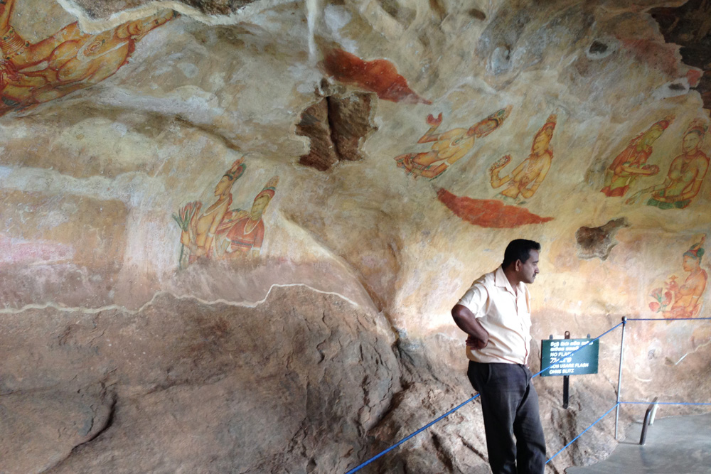 Guarding the cave paintings | Sigiriya, Sri Lanka