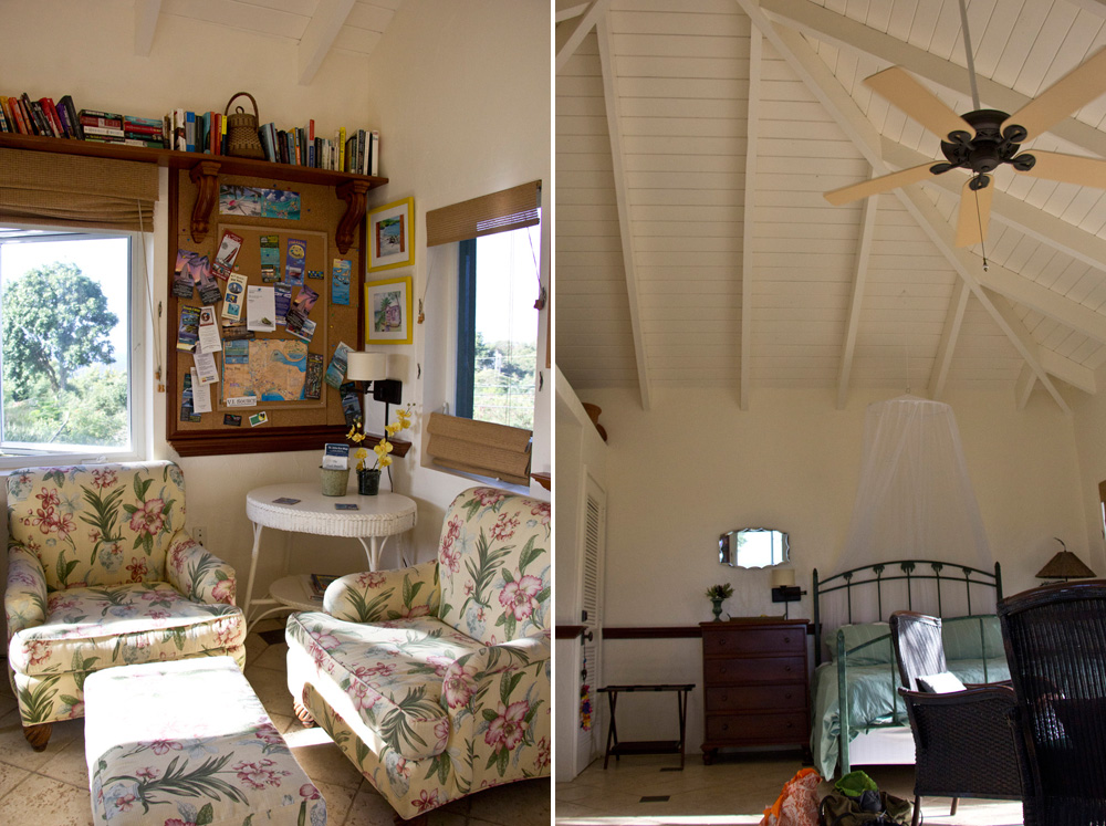 Interior of the Chocolate Hole cottage | St John, USVI