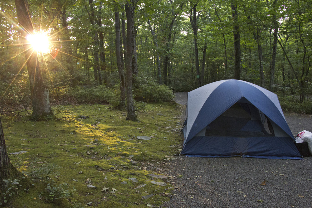 Sunset sunburst campsite | Poconos, Pennsylvania