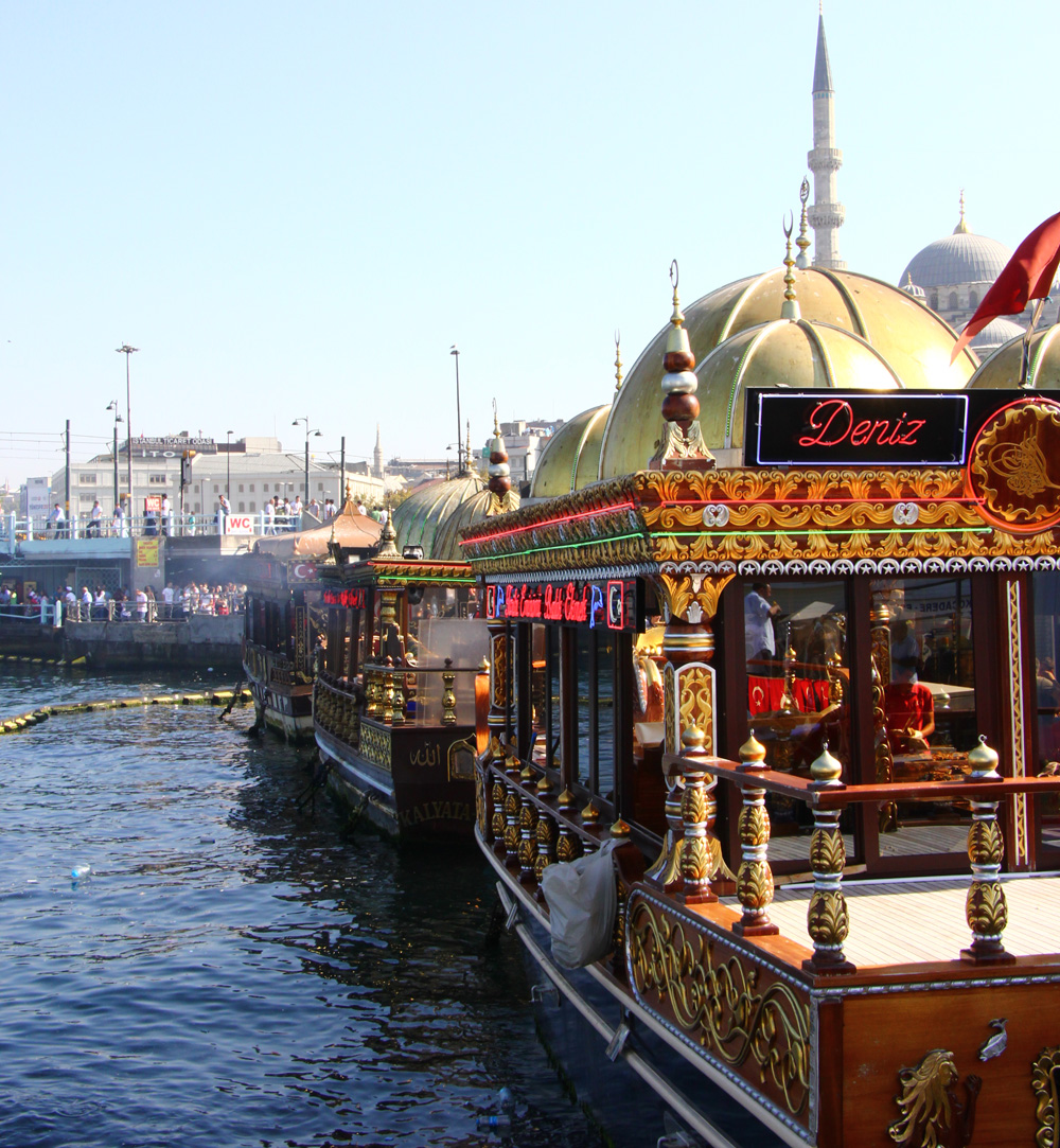 Fish boats at the Eminonu pier | Istanbul, Turkey