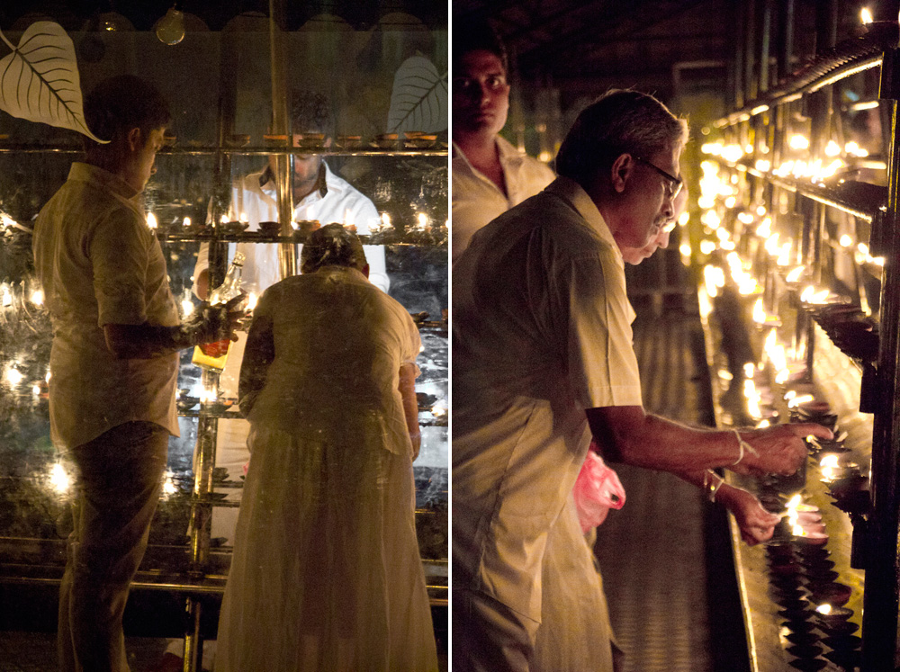 Candle lighting | Temple of the Tooth, Sri Lanka