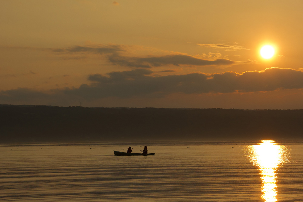 Canoeing at sunset | Lansing, New York