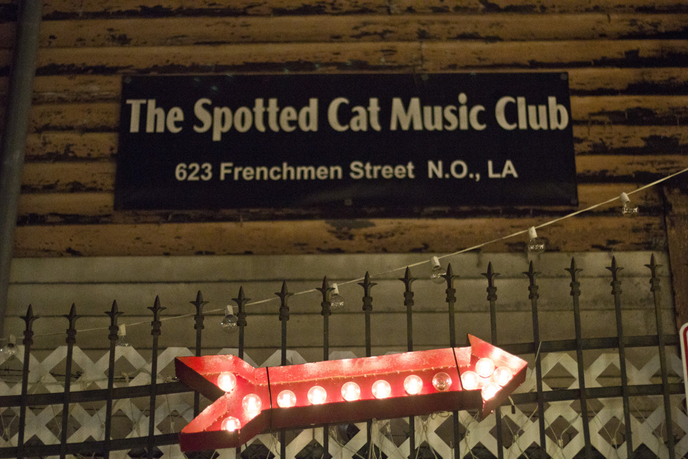 Spotted Cat arrow on Frenchmen Street | New Orleans, Louisiana