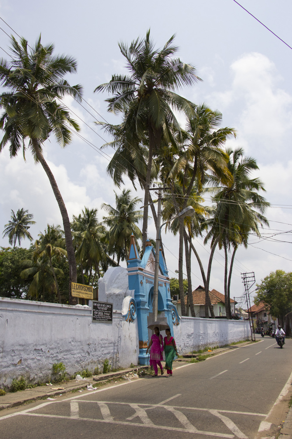 Umbrella shaded walk | Kochi, India