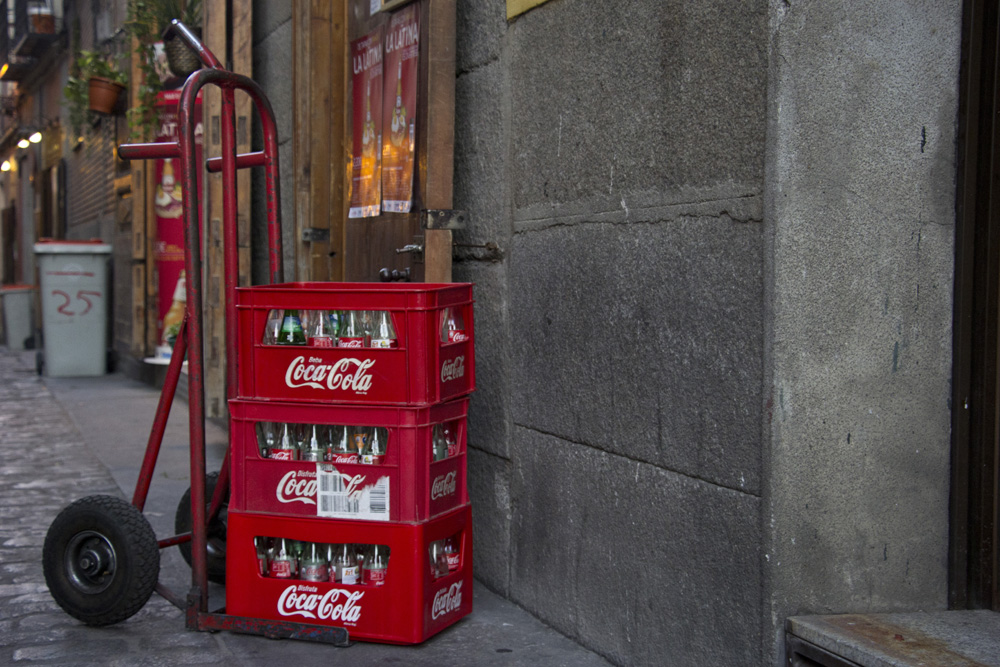 Coke bottles in La Latina | Madrid, Spain