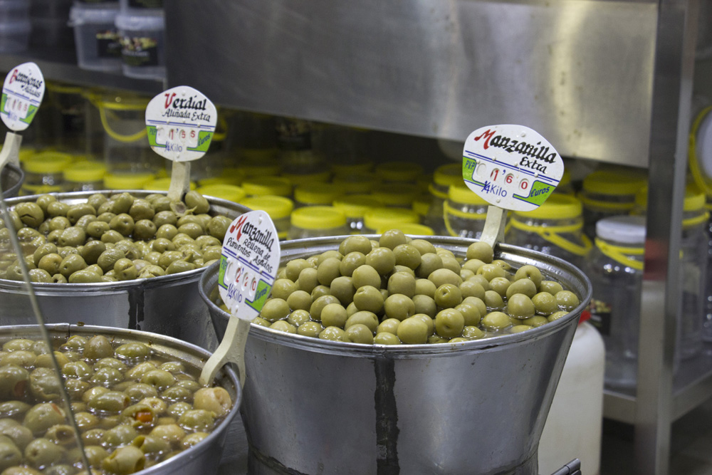 Olive stall at Mercado de Triana | Seville, Spain