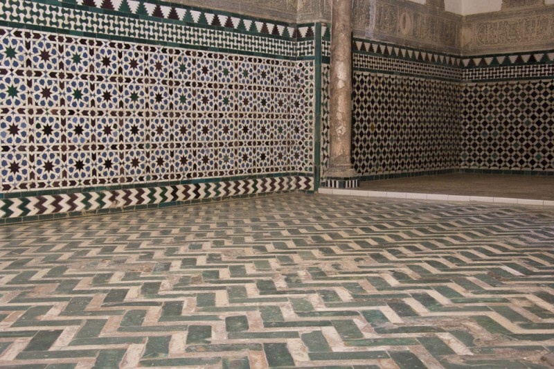 Tile everywhere in the bedroom at the Alcazar | Seville, Spain