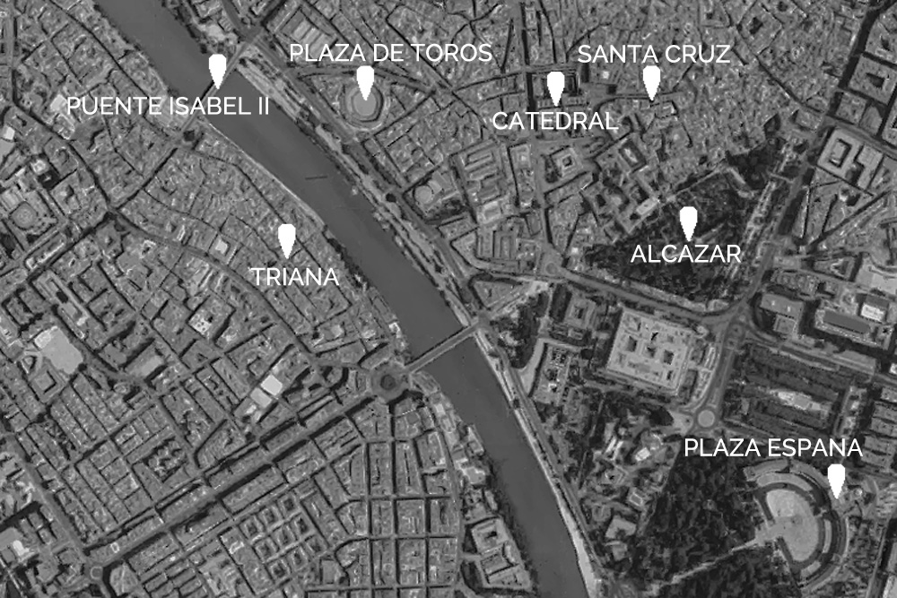 Seville walking tour map
