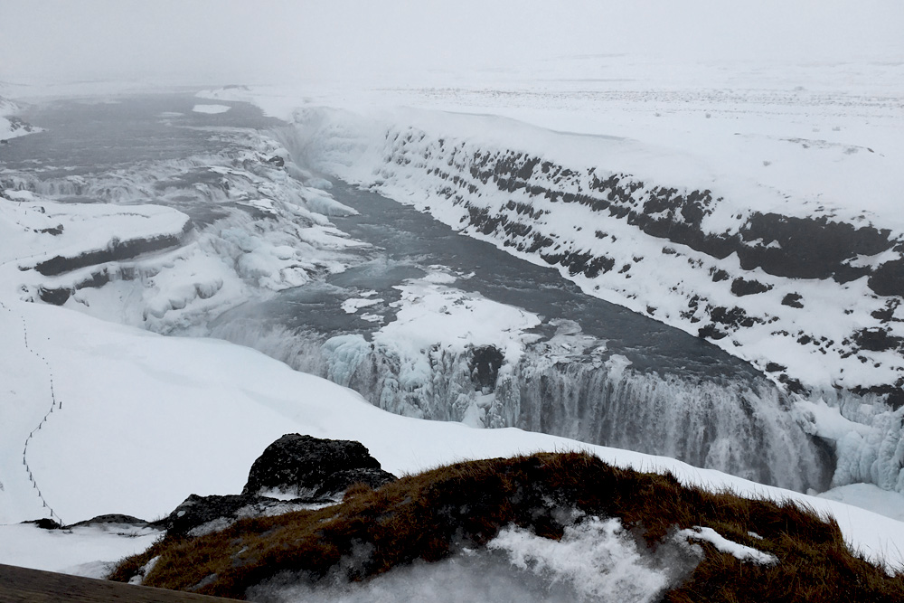 Gulfoss frozen in the winter | Golden Circle, Iceland