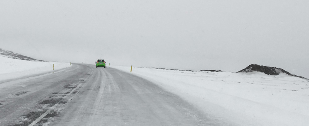 Ice covered road | Golden Circle, Iceland