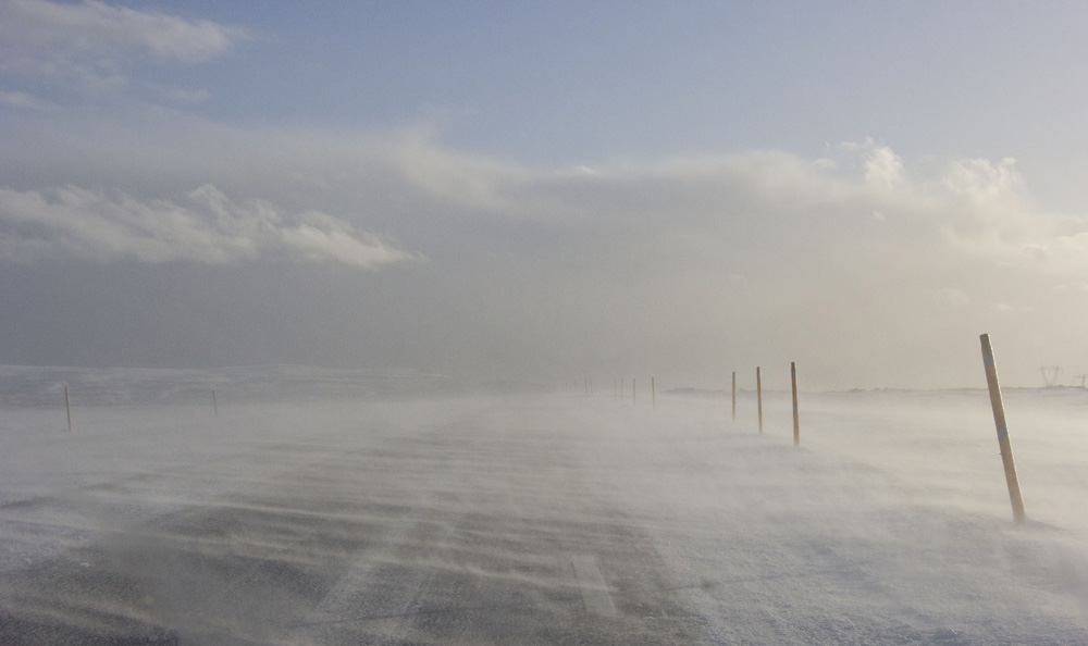 Disappearing road on the Hellisheidi Pass | Reykjavik, Iceland