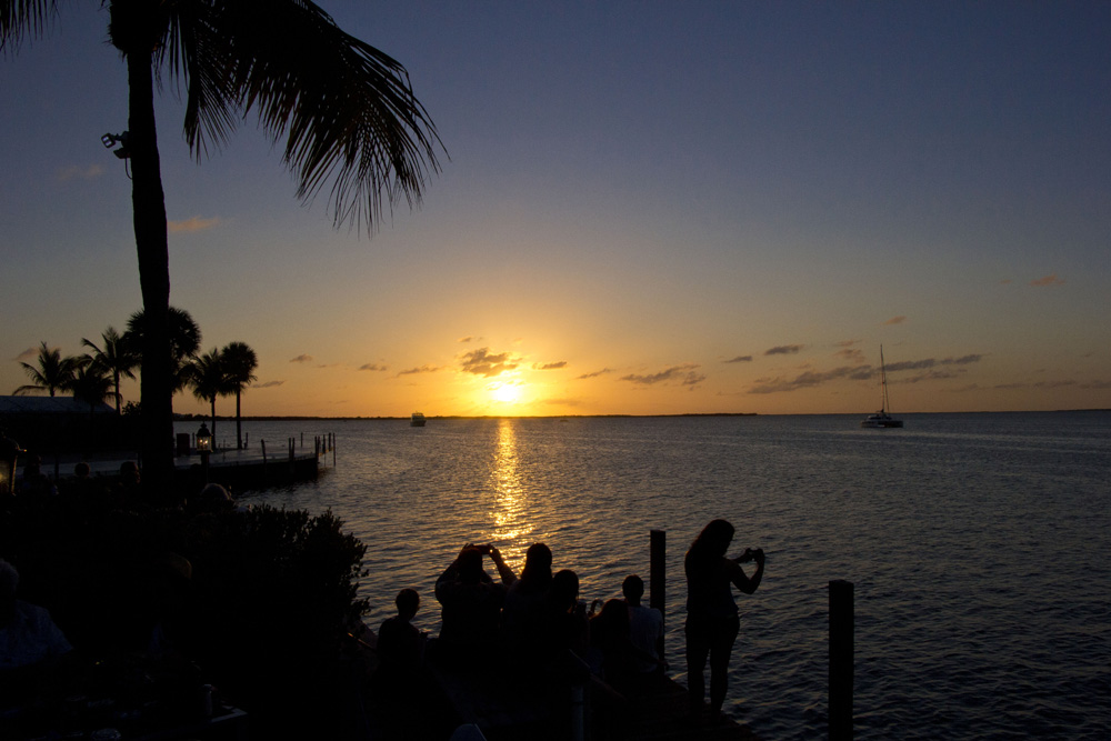 Crowd watching sunset in the bay | Key Largo, Florida