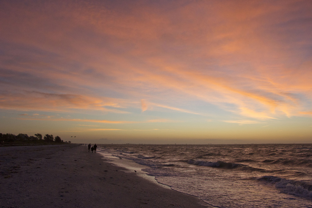 Orange sunrise on the beach | Sanibel Island, Florida