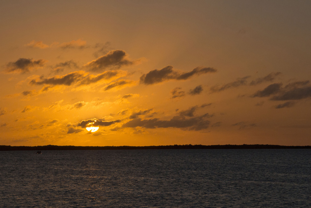 Orange sunset in the bay | Key Largo, Florida