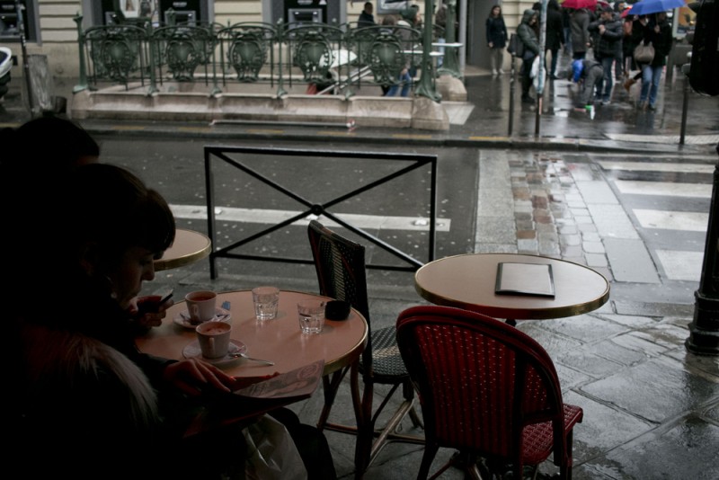 Coffee outside in rainy February | Paris, France