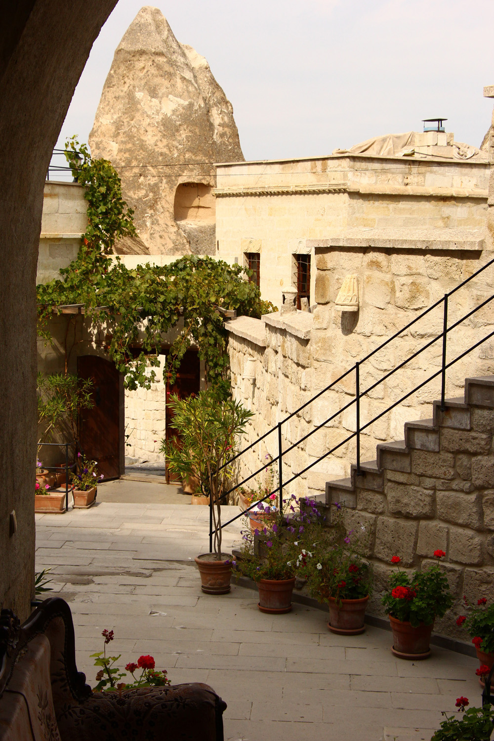 Courtyard at Vezir Cave Suites | Goreme, Turkey