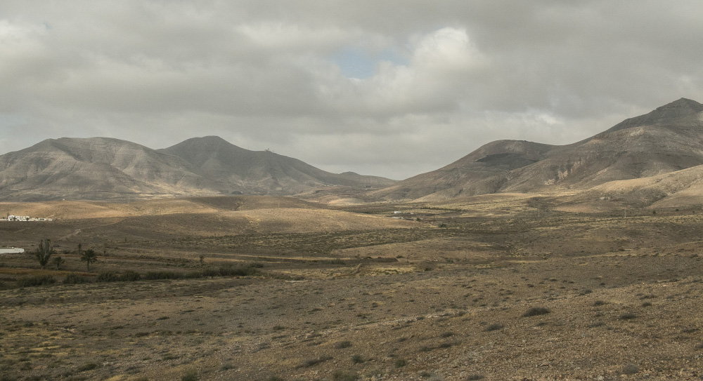 Driving through the mountains of Fuerteventura, Canary Islands, Spain