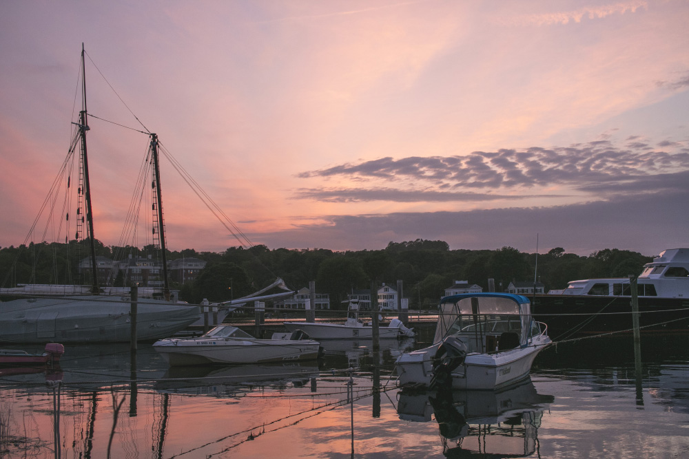Sunset over the marina | Mystic, Connecticut