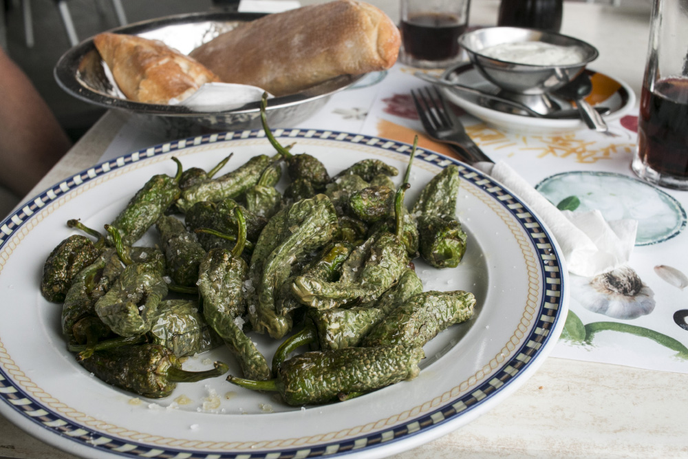 Pimientos de Padron at Restaurante Mallow in Santa Brigida | Gran Canaria, Spain