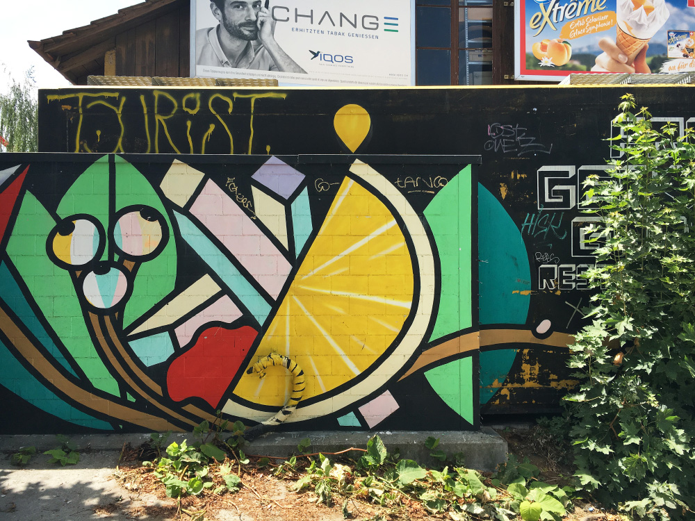 Grafitti, Frau Gerolds Garten | Zurich West, Switzerland