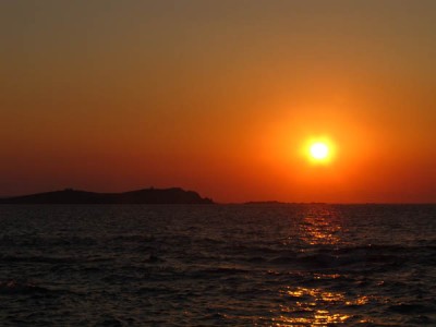 Sunset in Mykonos, Greece