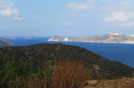 View of Milos Bay, Greece