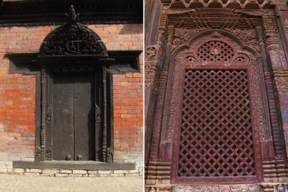 Newari door and window, Nepal